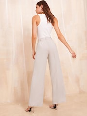 Friends Like These Grey Premium Wide Leg Smart Trousers - Image 4 of 4