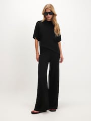 River Island Black Cut And Sew Asymmetric T-Shirt - Image 3 of 4