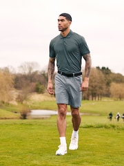 Slate Grey Active Textured Golf Polo Shirt - Image 2 of 9