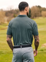 Slate Grey Active Textured Golf Polo Shirt - Image 3 of 9