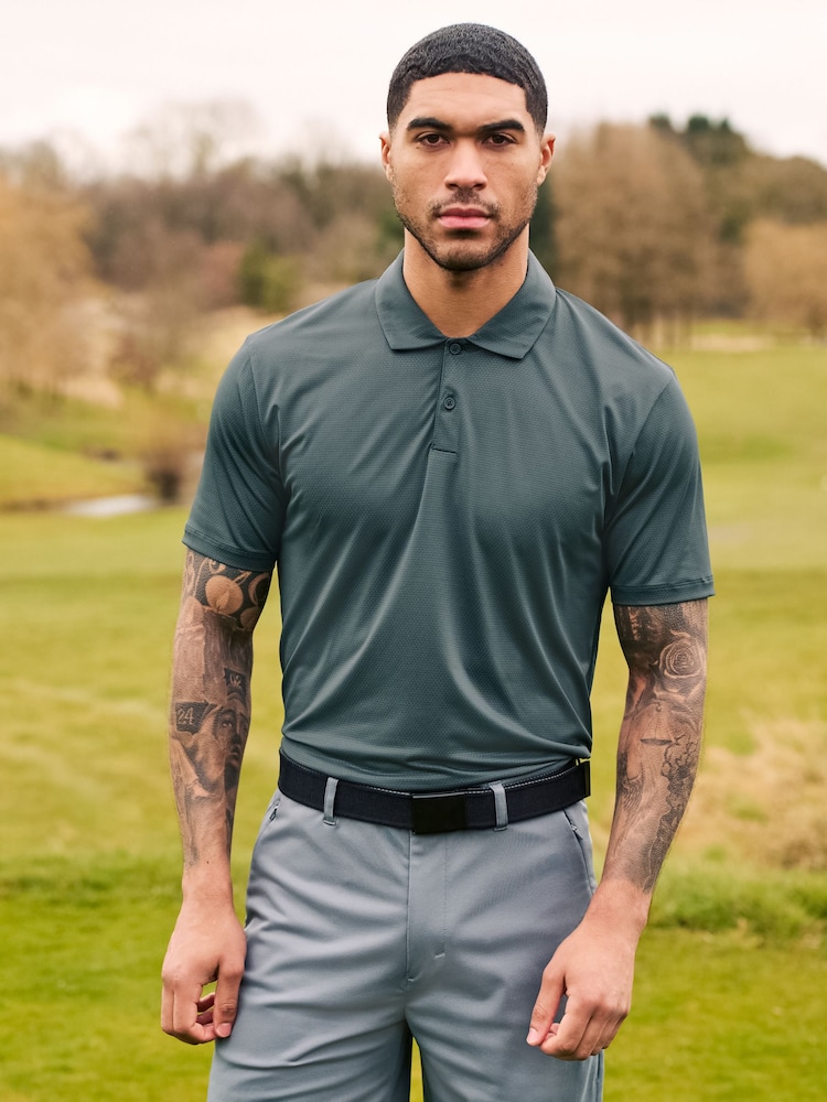 رمادي - قميص بولو Golf بارز الملمس Active - Image 5 of 9
