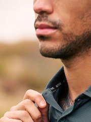 Slate Grey Active Textured Golf Polo Shirt - Image 6 of 9