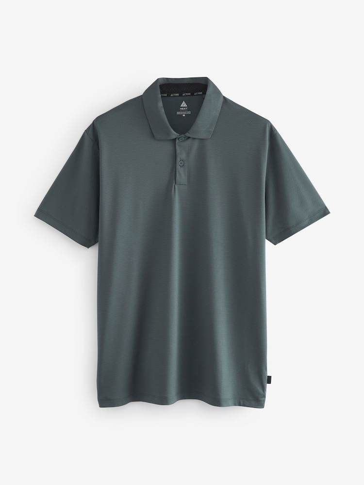 رمادي - قميص بولو Golf بارز الملمس Active - Image 7 of 9