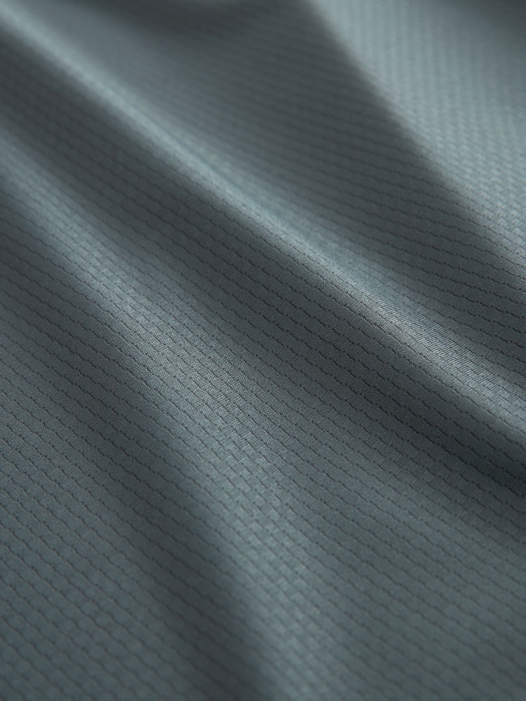Slate Grey Active Textured Golf Polo Shirt - Image 9 of 9