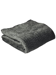 Riva Home Grey Brooklands Quilted 100% Cotton Bedspread - Image 3 of 4
