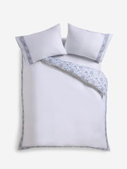 Nina Campbell Blue Indienne Embroidered 300 Thread Count Duvet Cover and Pillowcase Set - Image 4 of 6
