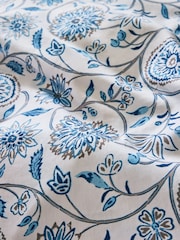 Nina Campbell Blue Indienne Embroidered 300 Thread Count Duvet Cover and Pillowcase Set - Image 6 of 6