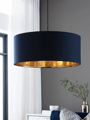 Blue Rico Easy Fit Shade Drum Ceiling Light - Image 2 of 5