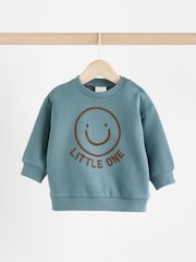 Teal Blue Face Baby Sweatshirt and Joggers Set - Image 10 of 17