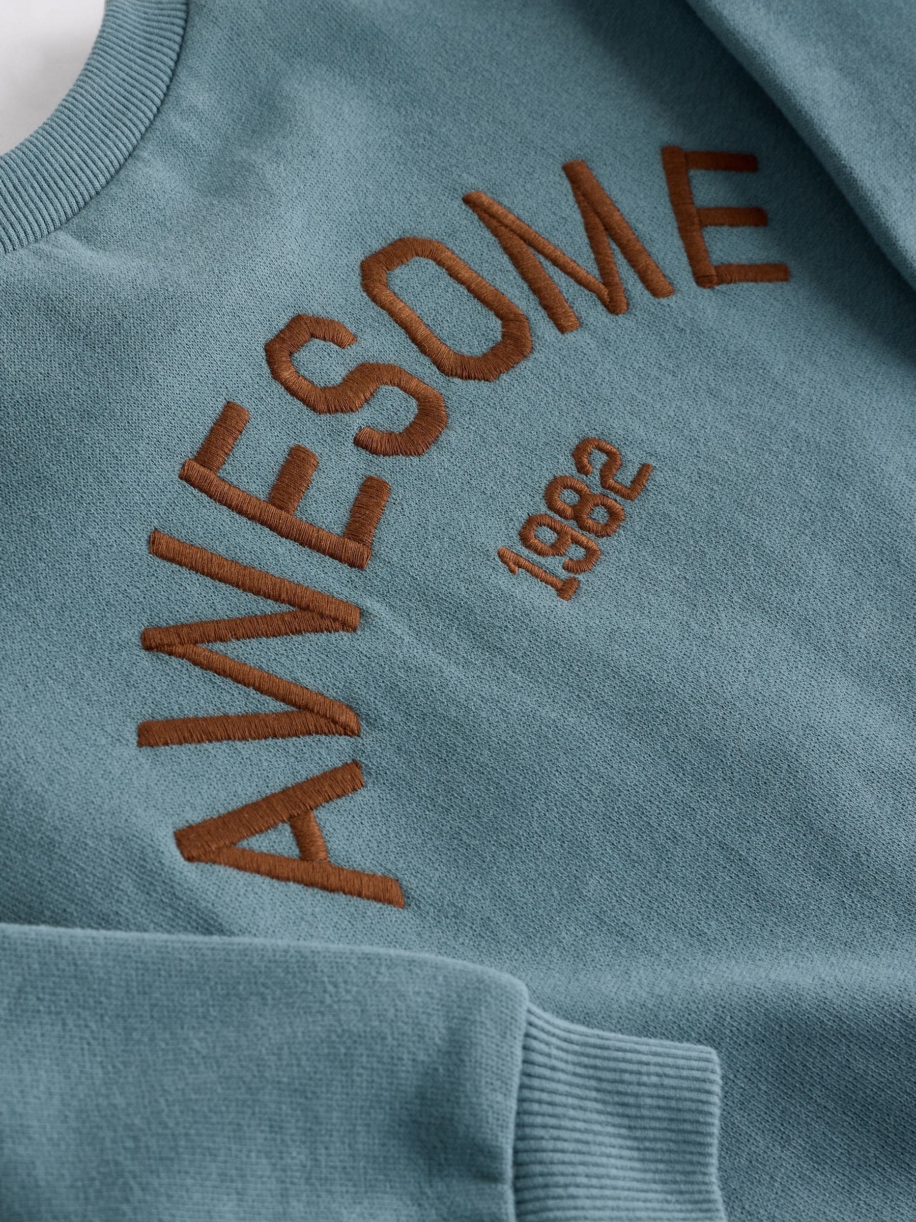 Buy Teal Blue Face Baby Sweatshirt and Joggers Set from Next USA