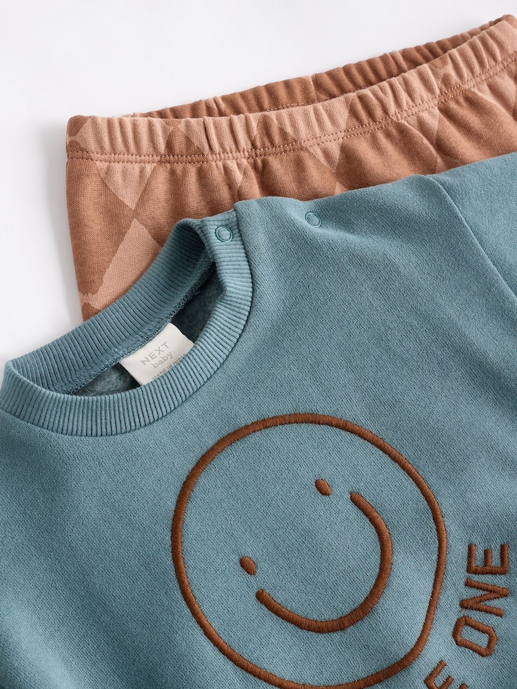 Teal Blue Face Baby Sweatshirt and Joggers Set - Image 17 of 17