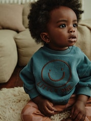 Teal Blue Face Baby Sweatshirt and Joggers Set - Image 2 of 17