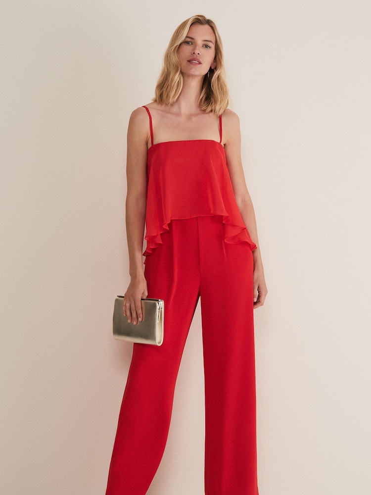 Phase Eight Red Anna Wide Leg Jumpsuit - Image 1 of 5