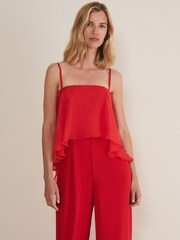 Phase Eight Red Anna Wide Leg Jumpsuit - Image 3 of 5