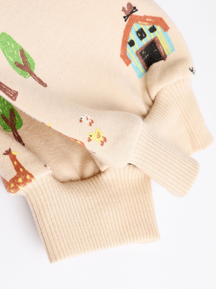 Neutral Farm Baby Sweatshirt and Joggers 2 Piece Set - Image 11 of 11