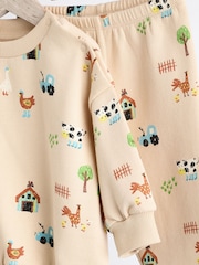 Neutral Farm Baby Sweatshirt and Joggers 2 Piece Set - Image 7 of 11