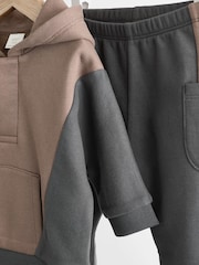 Charcoal Grey Baby Hooded Sweatshirt and Joggers Set - Image 10 of 15