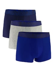 Under Armour Blue Performance Tech 3" Solid Boxers 3 Pack - Image 1 of 3