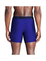 Under Armour Blue Performance Tech 3" Solid Boxers 3 Pack - Image 3 of 3