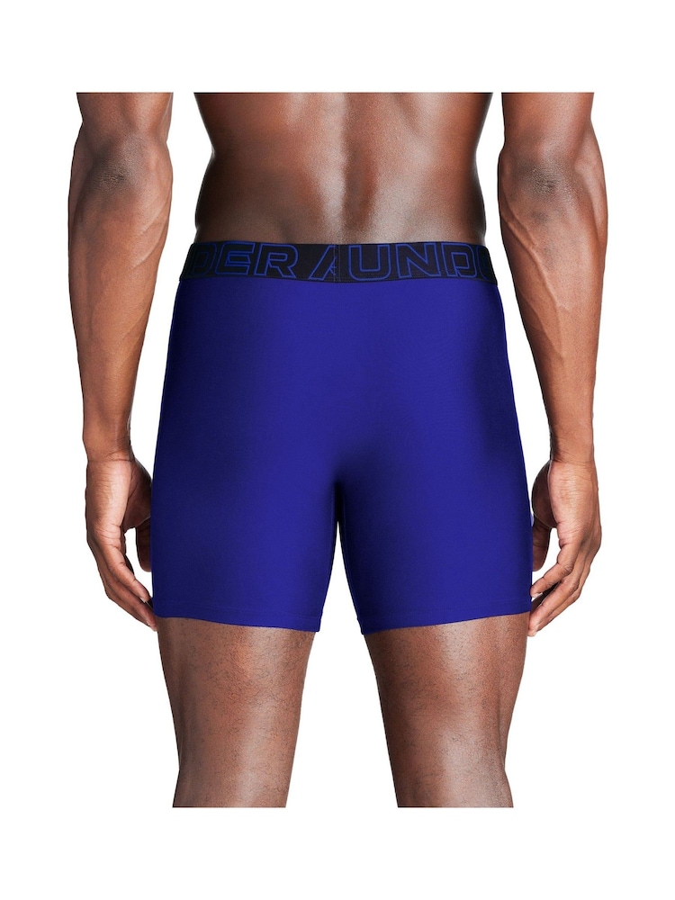Under Armour Blue Performance Tech 3" Solid Boxers 3 Pack - Image 3 of 3