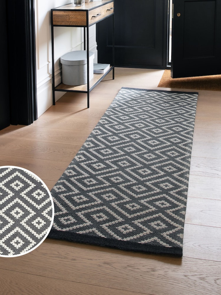 Grey Geo Diamond Runner - Image 1 of 3