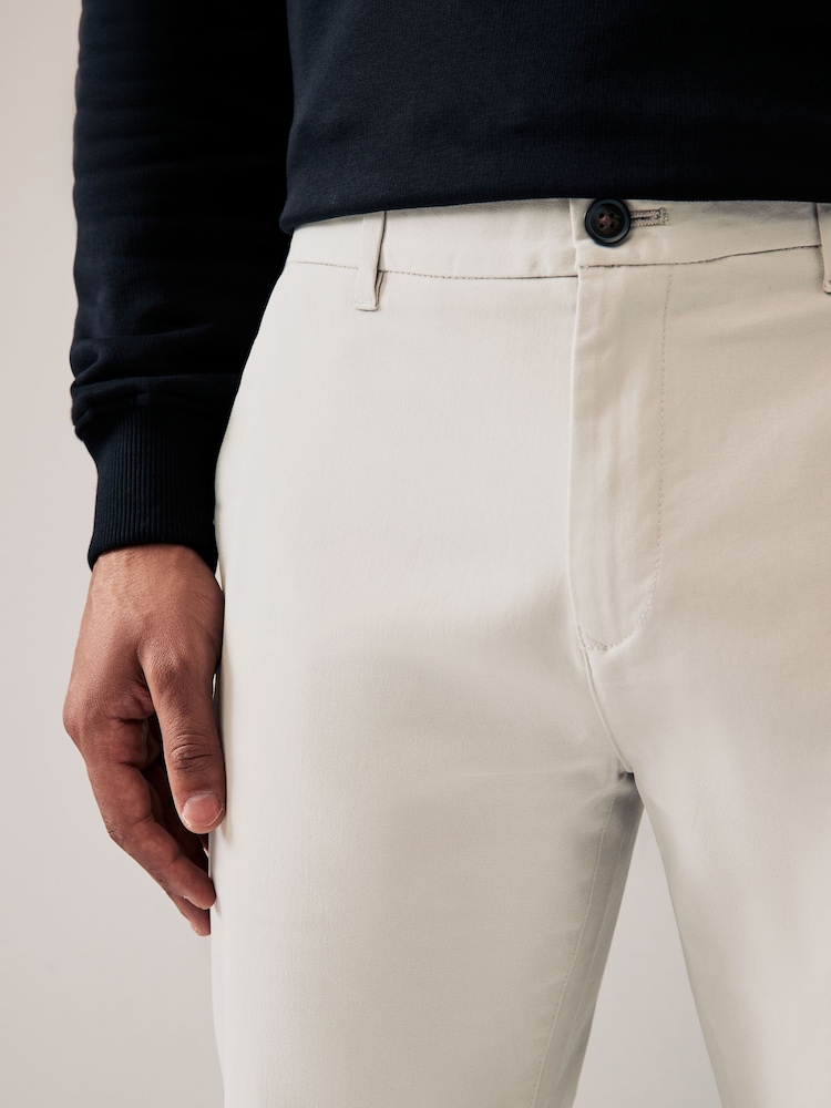 Steingrau hell - Gerade Passform - Stretch-Chinohose - Image 5 of 10