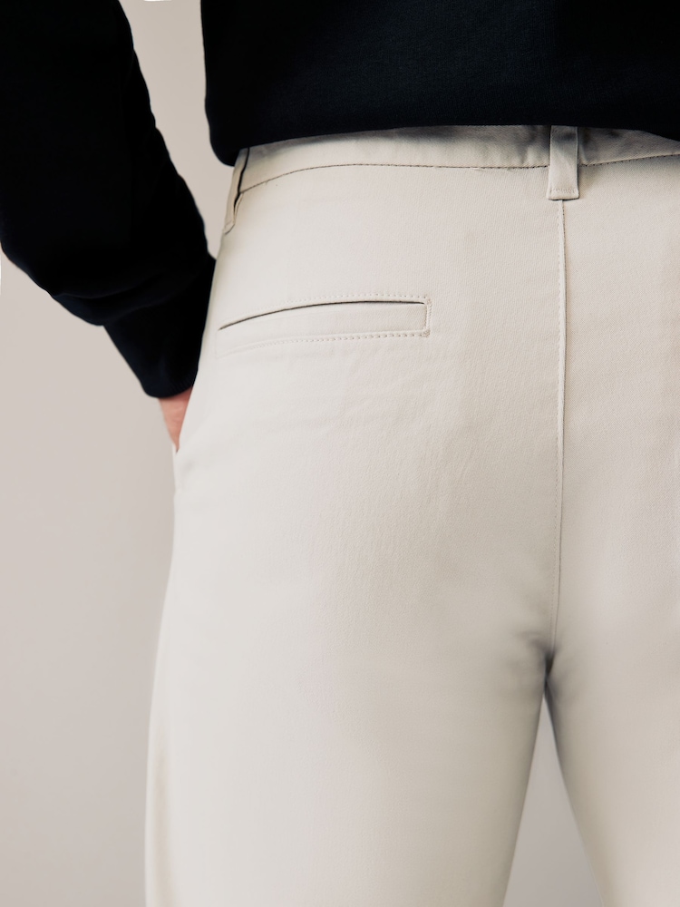 Steingrau hell - Gerade Passform - Stretch-Chinohose - Image 6 of 10