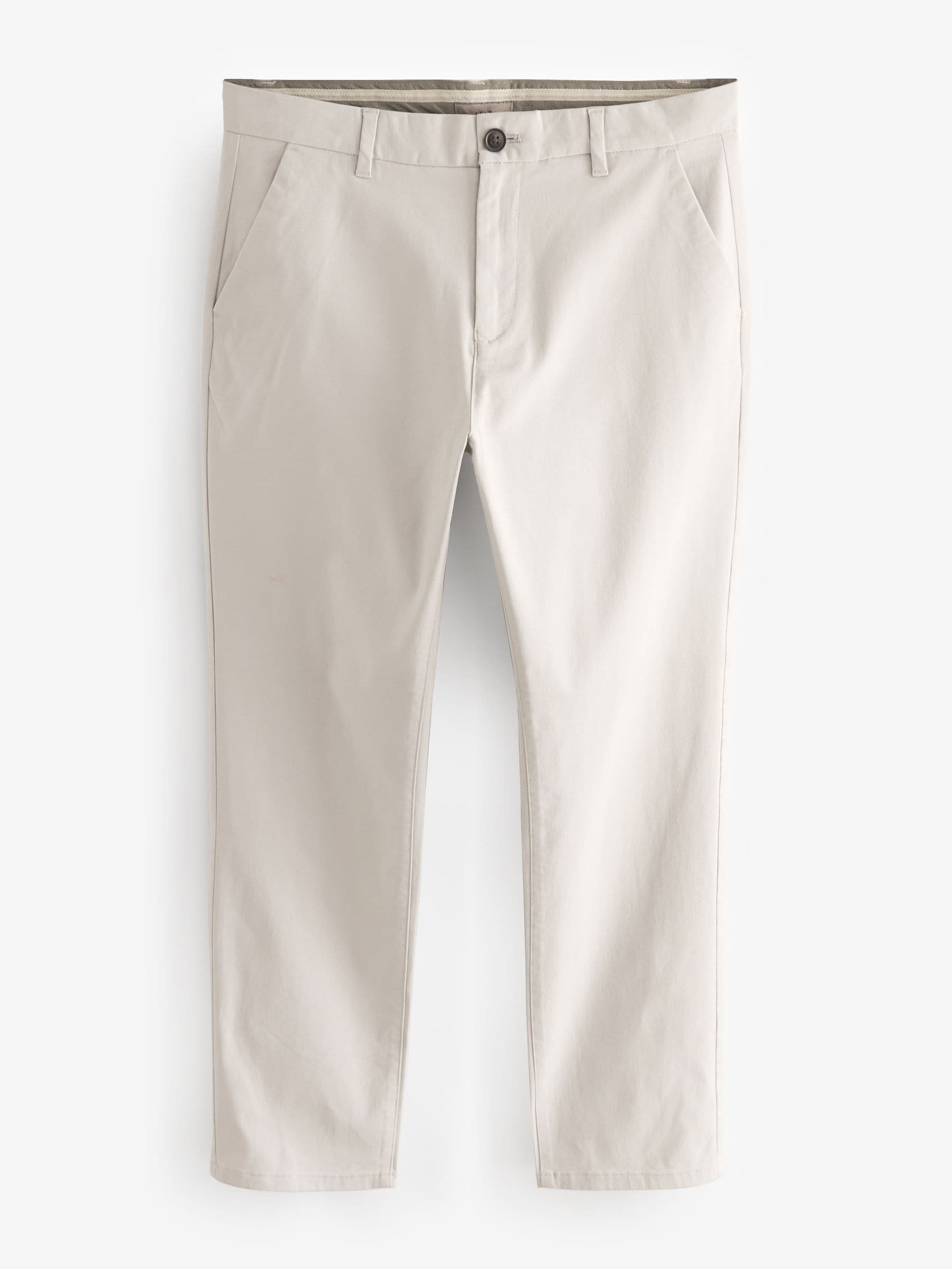 Buy Stone Light Straight Fit Stretch Chinos Trousers from