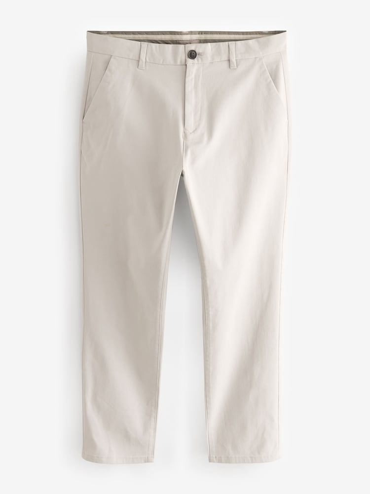 Steingrau hell - Gerade Passform - Stretch-Chinohose - Image 7 of 10
