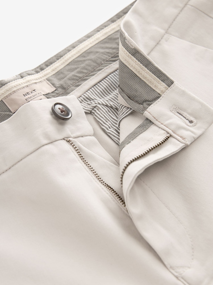 Steingrau hell - Gerade Passform - Stretch-Chinohose - Image 8 of 10