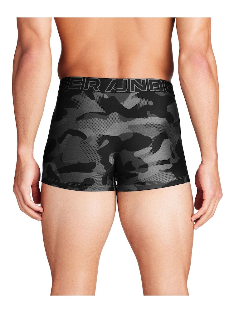 Under Armour Black Performance Tech 3 Print Boxers 3 Pack - Image 3 of 3 Under Armour Black Performance Tech 3 Print Boxers 3 Pack - Image 3 of 3