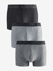Under Armour Grey Performance Tech 3" Solid Boxers 3 Pack - Image 1 of 6