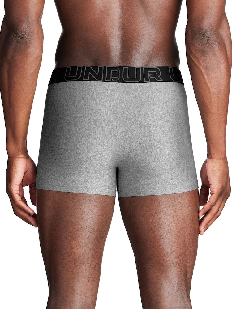 Under Armour Grey Performance Tech 3" Solid Boxers 3 Pack - Image 6 of 6
