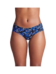Under Armour Blue Pure Stretch No Show Print Hipsters 3 Pack - Image 2 of 5