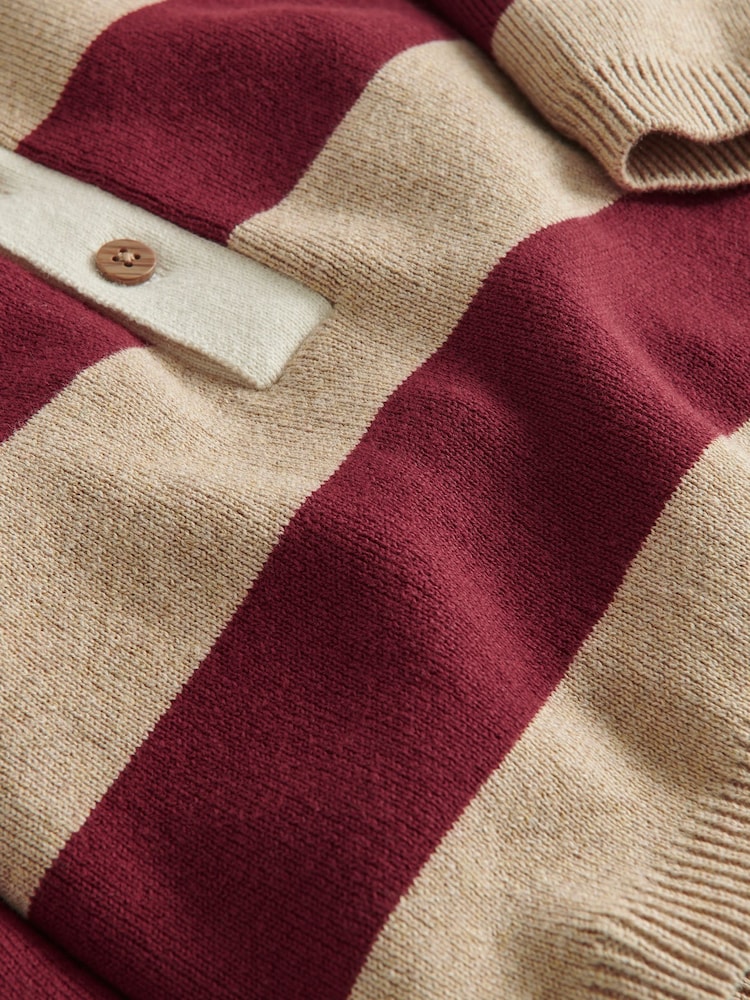 Mamas & Papas Smart Stripe Knitted Rugby Top - Bilde 3 av 3