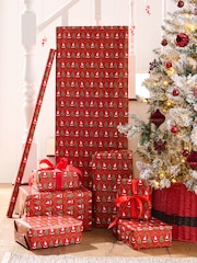 Red Santa Standard Width, 15m Christmas Wrapping Paper - Image 1 of 4