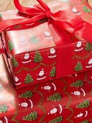 Red Santa Standard Width, 15m Christmas Wrapping Paper - Image 2 of 4