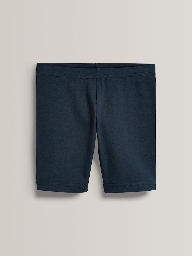 Bleu marine - Lot de 2 shorts de vélo extensibles en coton riche (3-16ans) - Image 2 of 5