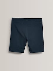 Bleu marine - Lot de 2 shorts de vélo extensibles en coton riche (3-16ans) - Image 4 de 5