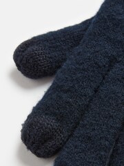 Joules Bamburgh Navy Knitted Gloves - Image 5 of 5