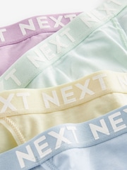 Pastel Colours Short Cotton Rich Logo Knickers 4 Pack - Image 10 of 10