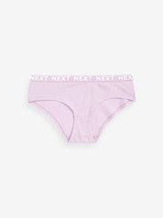 Pastel Colours Short Cotton Rich Logo Knickers 4 Pack - Image 6 of 10