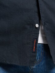 Superdry Ink Blue Cotton Studios Linen Button Down Shirt - Image 5 of 7