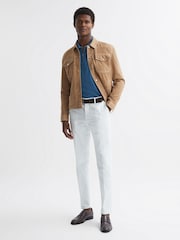 قميص بولو بنص سحاب صوف ميرينو من Reiss - صورة 4 من 5