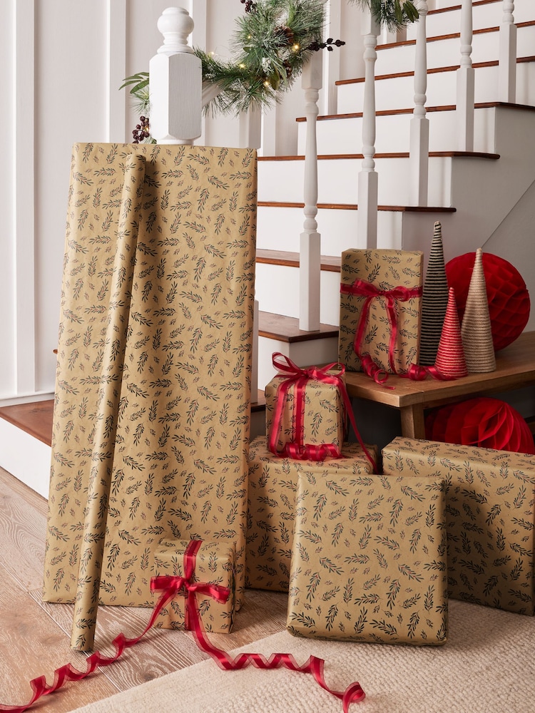 Craft Floral Standard Width, 15m Christmas Wrapping Paper - Image 2 of 4