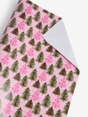 Pink Trees Standard Width, 15m Christmas Wrapping Paper - Image 3 of 4