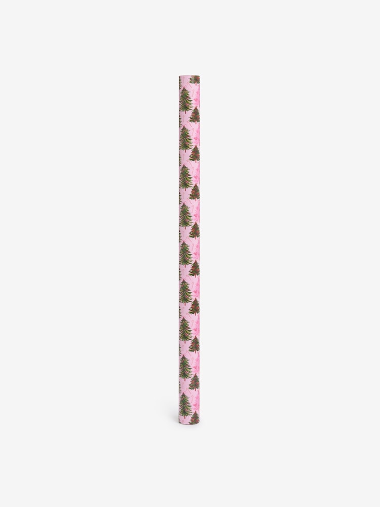 Pink Trees Standard Width, 15m Christmas Wrapping Paper - Image 4 of 4