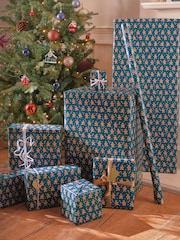 Green Gingerbread Standard Width, 15m Christmas Wrapping Paper - Image 1 of 4
