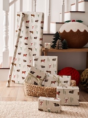Natural Hamish Standard Width, 15m Christmas Wrapping Paper - Image 1 of 4