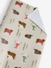 Natural Hamish Standard Width, 15m Christmas Wrapping Paper - Image 3 of 4